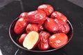 Red jujubes--a traditional chinese food Royalty Free Stock Photo